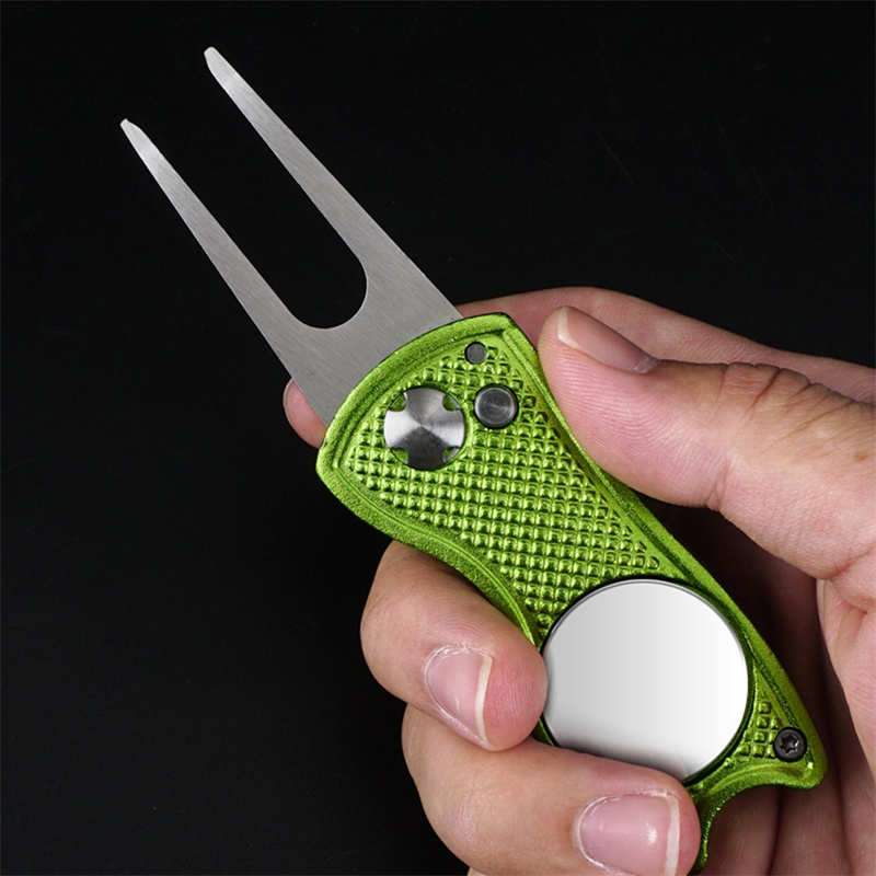 Golf Equipment Indoor - Foldable Golf Divot Repair Tool with