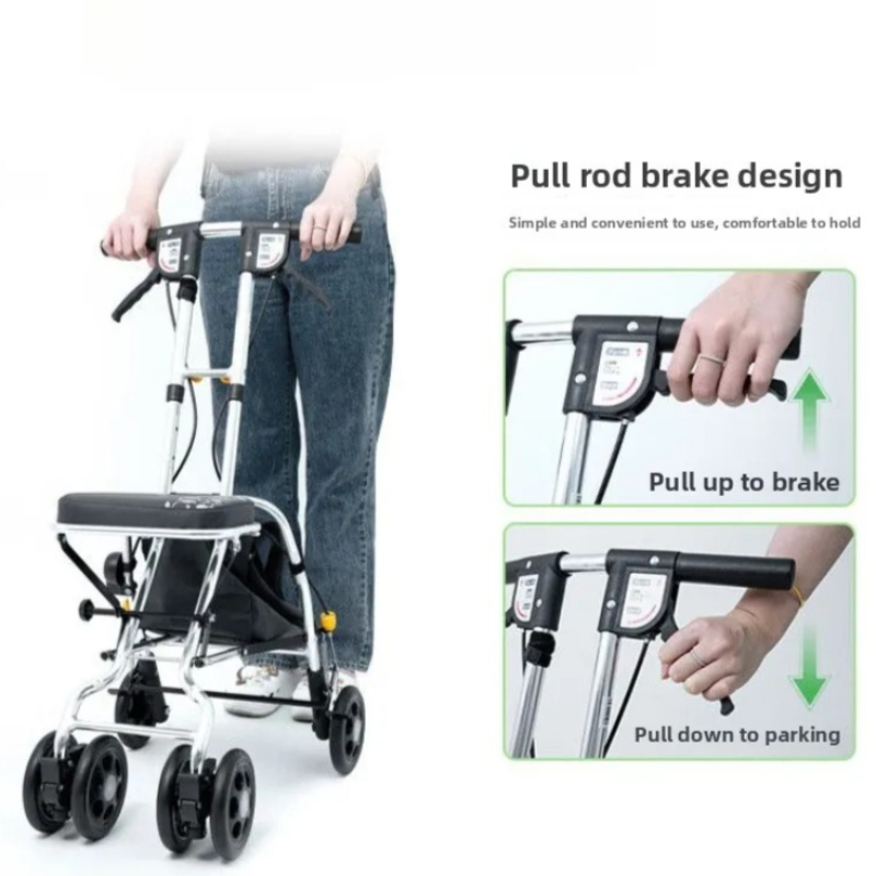 Folding Rollator Walker with S - Pull Cart Fold incelemesi ve fiyatı
