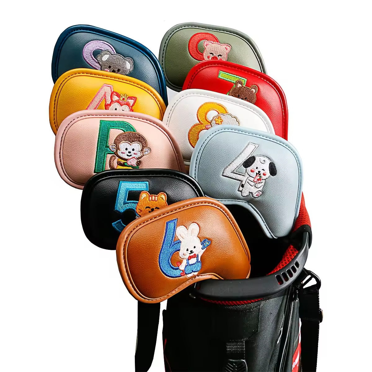 9Pcs Cute Cartoon Animal Golf  - Golf Equipment Rack incelemesi ve fiyatı
