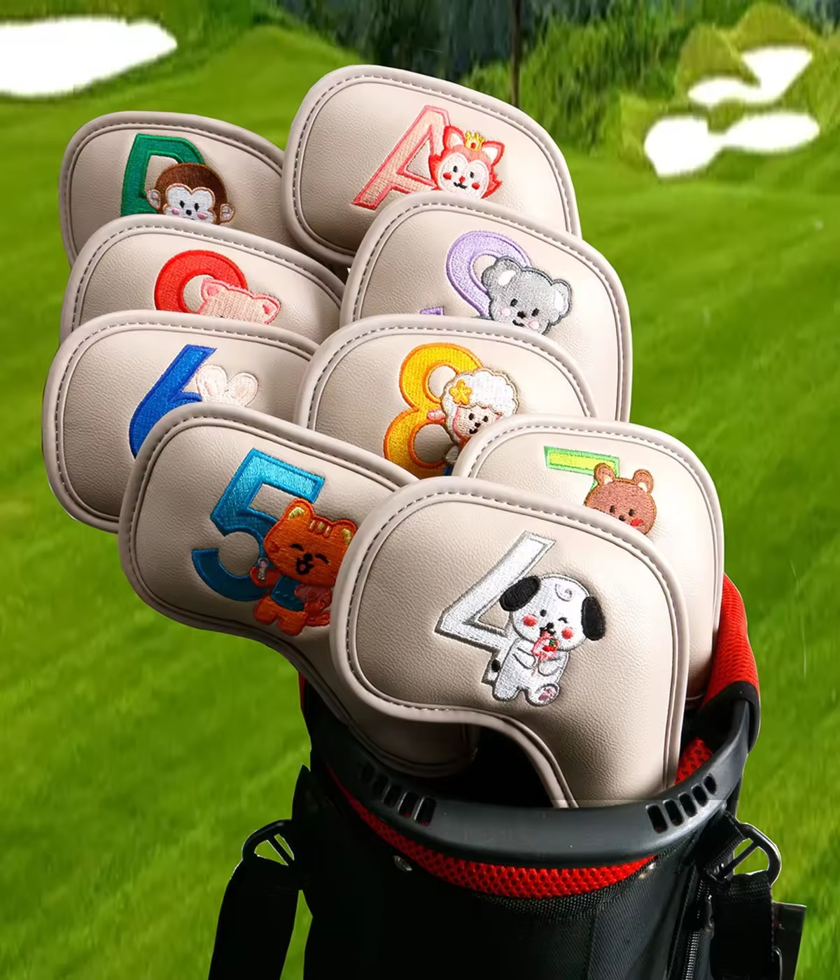 9Pcs Cute Cartoon Animal Golf  - Golf Equipment Rack incelemesi ve fiyatı