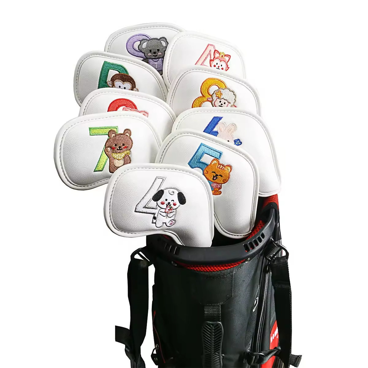 9Pcs Cute Cartoon Animal Golf  - Golf Equipment Rack incelemesi ve fiyatı