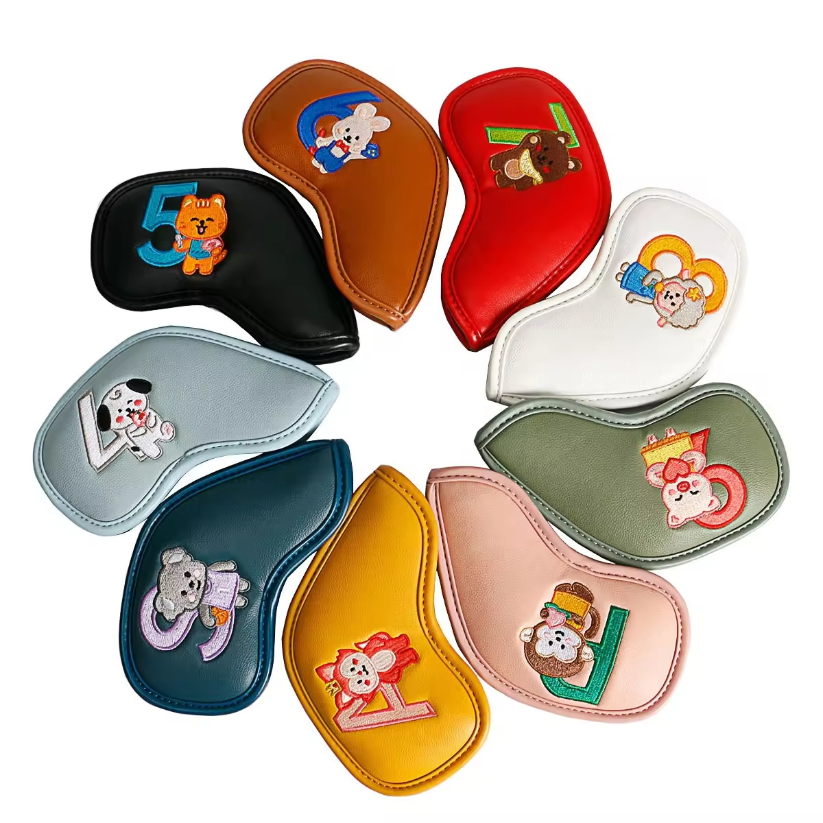 9Pcs Cute Cartoon Animal Golf  - Golf Equipment Rack incelemesi ve fiyatı